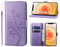 KRAFTCARE Handyhülle für iPhone 12 Hülle, für iPhone 12 Pro Hülle mit Kartenfach Geld Slot Ständer Magnetic Closure, Flip Case Leder Schutzhülle Tasche Handyhülle für iPhone 12/12Pro Hülle, Lila