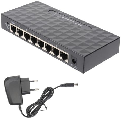 CAXUSD Répartiteur Réseau Ethernet Ports pour Connexion LAN Multiple sans Configuration