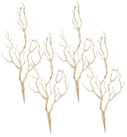 PRETYZOOM 4 Stück Simulierte Zweige Zweige Dekor Rentiergeweih Zum Basteln Baumzweig-dekor Gefälschte Äste Künstliche Simulationsbaumauswahl Weidenzweig Anlage Plastik