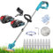 Akku-Rasentrimmer, Ersatz für Makita 18V DUR181Z, kompatibel mit Makita BL1830B Akku, mit 2x3000mAh Akku,Verstellbarer Teleskop-Führungsholm, zum Gärten, Wiesen Trimmen und Gutshaus