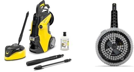 Kärcher Hidrolimpiadora K 7 Premium Power Home, presión: 180 Bar, caudal: 600 l/h &, WB 130 Cepillo de Lavado Giratorio, Accesorio Recambio Intercambiable Universal