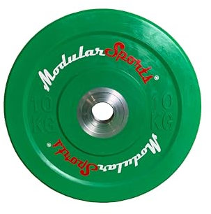 ModularSports Olympische Hantelscheiben 2er Set - 10kg / professionelle Gewichte Scheiben mit Ø 50 mm für Olympische Hantelstangen/Gewichtsplatten mit Rutschfester Grifffläche