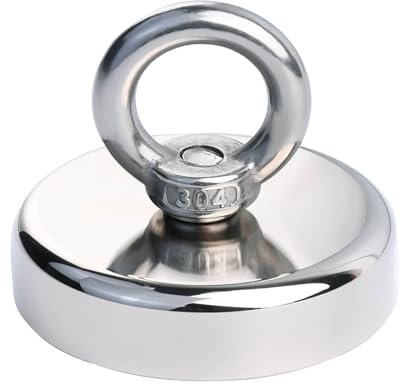 Magnete Stark, 80Kg+ Zugkraft 48mm Magnetfischen Neodym Magnet, Großer Magnete Magneten Starker Halt, Stark Magnet für Entferner, Shop, Heben Und Pick Up