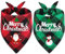 Vivifying Halstuch Hund, 2Pcs Einstellbare Dreieck Hundehalstuch Muster mit Weihnachtsschneemännern und Alten Männern, Hundekostüm Weihnachten für kleine mittlere große Hunde-S