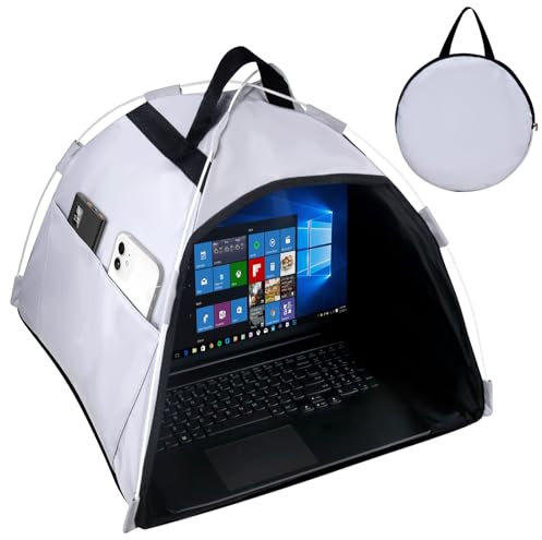HoYiXi Universel Pare-Soleil pour Ordinateur Portable et Protection de la Vie privée Pliable pour,for Macbook/HP/Dell/Acer/ASUS Les travaux de Plein air Peuvent être pliés Laptop Sun Shade,Gray