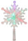 Weihnachtsbaumspitze Schneeflocke Glitzernd Christbaumspitze Weihnachtsdeko Weihnachten Schneeflocke Baumspitze Christmas Tree Topper Christbaumschmuck Tannenbaum Spitze Stern Dekoration (Bunte)