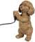 Clayre & Eef Tischlampe Hund 11x13x23 cm Goldfarbig Kunststoff