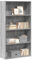 Myheimly Bücherregal Standregal Aktenregal Wandregal Raumteiler Regal Raumtrenner Büroregal Mehrzweckregal Grau Sonoma 80x30x152 cm Holzwerkstoff
