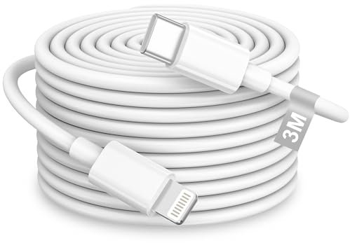 USB C Lightning Kabel 3M [Apple MFi Zertifiziert], Schnellladekabel iPhone Ladekabel 3M Lang iPhone Kabel USB C auf Lightning ladekabel für iPhone 14/13 Pro Max/13/12 Pro Max/12 Mini/11/XS/X/8/SE/iPad