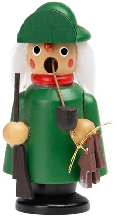 SIKORA RM-K Kuttenmännchen Räuchermännchen, Farbe/Modell:K06 Jäger grün, Höhe in cm:Höhe ca. 9 cm