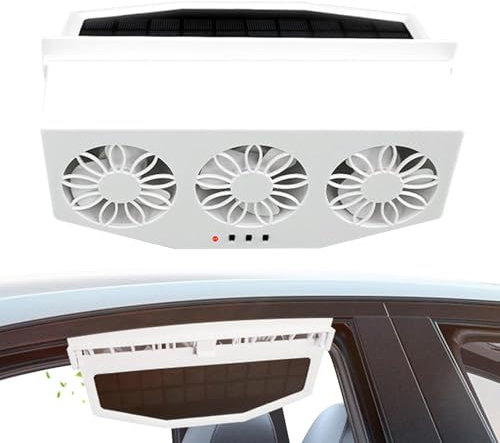 Radiateur automatique de ventilation d'air, ventilateur d'échappement de fenêtre de voiture | Fenêtre de sortie d'air à énergie solaire - Purificateur de sortie sans frais de refroidissement D