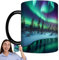 Luieonm Color Changing Mugs, Heat Sensitive Cute Coffee Cup, Northern Lights Design Ceramic Mug, for Man, Women, Mom, Wife and Father