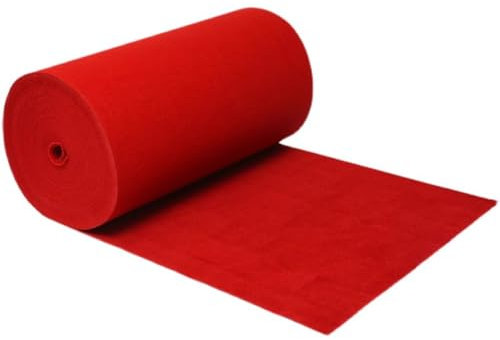 SXEVZOO 1 Rolle Roter Teppich Läufer, Hochzeit Gangläufer Für Messe-VIP-Veranstaltungen, rutschfest Außen Oder Innen Dekoration Fußweg Bodenmatte(1.2x50m)