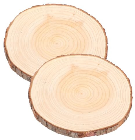 DECHOUS 2pcs Round Wood Chip Base Plant Pot Base for Garden Flower Pot Racks Legs Flower Stand for Indoor Outdoor Plant Display