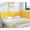 Kit de panneaux muraux pour tête de lit rembourrée, anti-collision - Coussin mural autocollant pour chambre d'enfant - Jaune citron - 30 x 40 cm