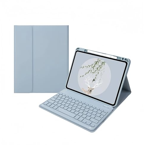 Tastatur hülle für Xiaomi Pad 6 / Pad 6 Pro (11, 2023) mit Stifthalter, schlanke, leichte Hülle mit magnetisch Abnehmbarer kabelloser Tastatur