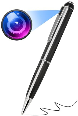 Thirdeyes Bolígrafo de cámara oculta de 64 GB, bolígrafo espía HD 1080P con memoria integrada