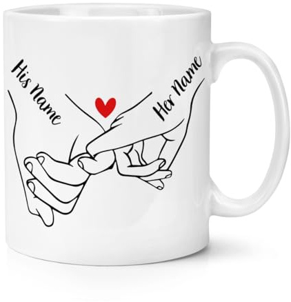 Gift Base Personalised Hands Holding Red Heart 10oz Mug Cup Valentine's Day Love Heart Wife Husband Boyfriend Girlfriend