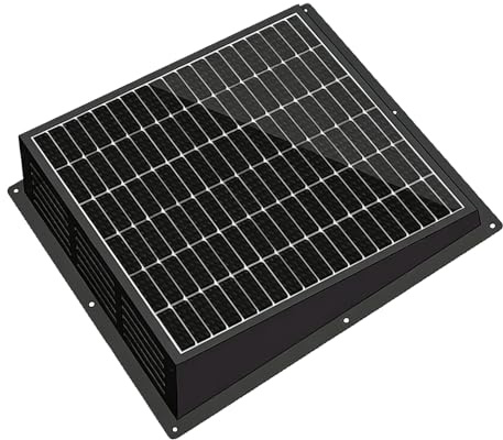 Ventilador de techo con panel solar de metal, 3,6 W, 2500 rpm, bajo ruido, ventilador, extractor, conducto de aire, ventilador de pared solar