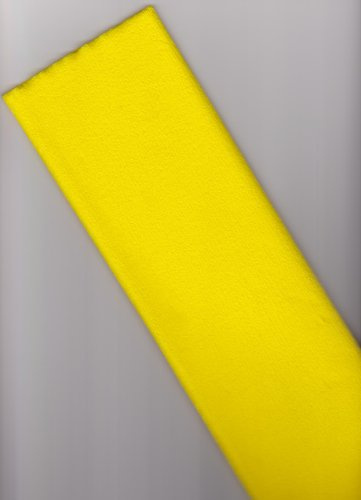 Clairefontaine 95115C - Blisterpackung mit 1 Blatt Krepppapier, gefaltet, Qualität 75%, im Format 2,50x0,50m, ideal für Bastelprojekte und DIY, Zitronengelb, 1 Stück
