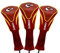 Team Golf NFL Kansas City Chiefs Contour Golfschlägerhauben (3 Stück) nummeriert 1, 3 und X, passend für übergroße Fahrer, Utility, Rescue & Fairway Clubs, Velours gefüttert für zusätzlichen