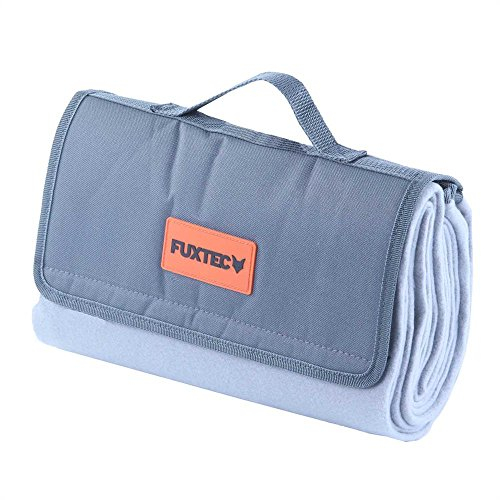 Fuxtec Picknickdecke Fleece mit wasserabweisender Bodenbeschichtung, ideal für Ihren Picknick-Ausflug