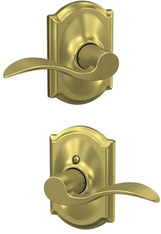Schlage Accent Hall/Closet Passage Door Handle, Reversible, Satin Brass