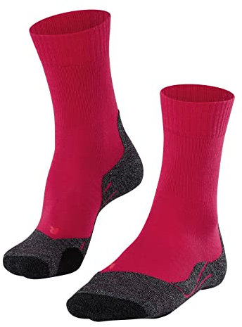 FALKE Femme Tk2 Explore W So Laine Fil Fonctionnel Chaussettes De Randonnée, Rouge Rose 8564, 37-38 EU