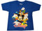 Disney Mickey Donald Pluto Goofy Tee Florida 4 Burst Fashion Top T Shirt Royal Blue (L/12-14)