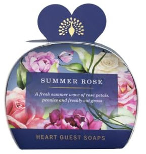 The English Soap Company Shea Butter Heart Shaped Soaps, Summer Rose Scent Scent 3 x 20g