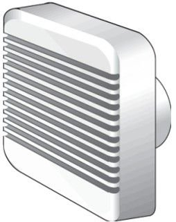 Kleinraum-Ventilator IP44 mit Zeitrelais HELIOS HV 100 EZ
