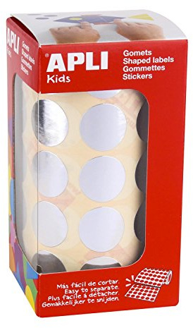 APLI Kids - Runde Gomets-Rolle, 20 mm, silberfarben
