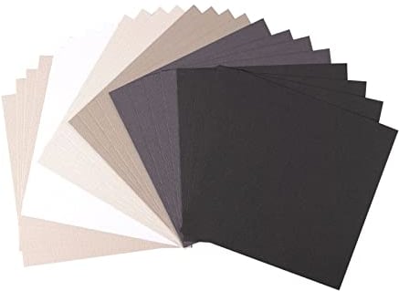 Vaessen Creative Florence Scrapbook-Papier 216 g 6x6-x24 Blatt-Multipack, schwarz, Paper, multicolor, 15 x 15 x 0.8 cm