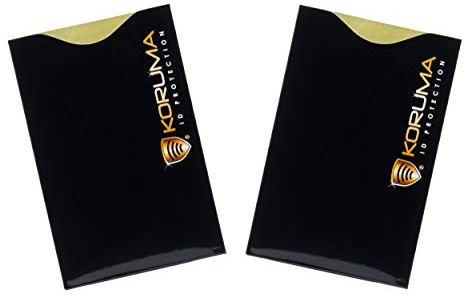 Koruma Étui protége des cartes de crédit, débit bloquant les signaux RFID / NFC, protection portefeuille Titulaire (KUK-70BLG 2 Pack)