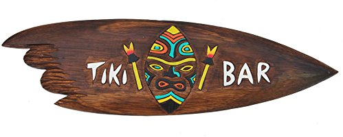 Tiki Bar Surfboard 60cm Deko für Ihren Lounge Bereich Surfbrett Tiki Südsee Holzschild