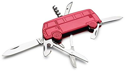 Taschenmesser Volkswagen Bulli T1 Lifestyle Multifunktions Messer rot Original VW 231093889A