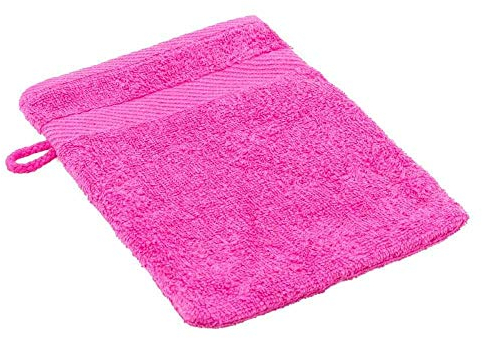 etérea Carli Frottee Handtücher Set - 100% Baumwolle - Oekotex 500 GSM - Bath Towel Frottiertücher - Waschlappen, Waschhandschuh 15x21 cm - Pink