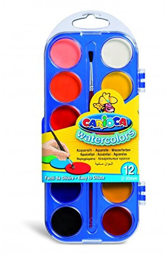 CARIOCA Watercolors Palette 12pièce(s) Multi peinture à l'eau - Peintures à l'eau (41 cm, 47,5 cm, 23,5 cm, 18,4 kg, 144 pièce(s), 12 pièce(s))