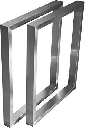 CHYRKA Estructura para Tableros de Mesa - Diseño Pie de Acero Inoxidable 201 para Comedor (720x600 mm - 1 Par)