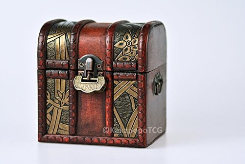 The Elven Chest (Growth): a Lockable Wooden Deck & Counter Box for Deck Protector storage Trading Cards TCG Ultra Pro Sleeve MTG Magic FaB PTCG Commander EDH