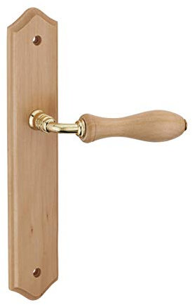 THIRARD - Ensemble de Poignées pour Porte Intérieure Themis - Bois Brut - Design Esthétique - Usage Pratique - Entr'Axes 195 mm - Carré 7 mm - Installation Facile - Marron
