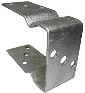 U-Pfostenträger zum aufdübeln mit Sicke feuerverzinkt 71 mm (1) Stück