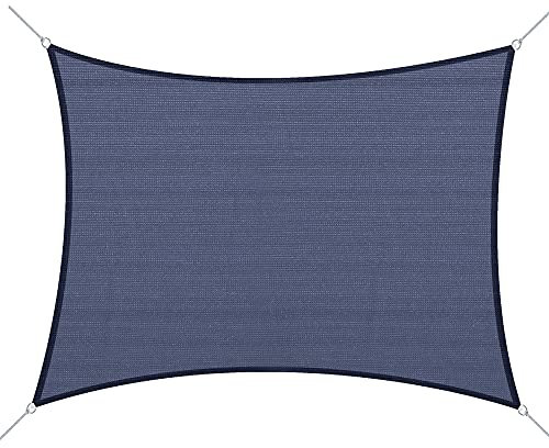 Outsunny Voile d'ombrage rectangulaire 6 x 4 m polyéthylène Haute densité Protection UV avec Sac de Rangement - Coloris Bleu