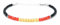 Pulsera bandera España mujer plata de ley espinela negra piedra natural ajustable de 16cm a 19cm