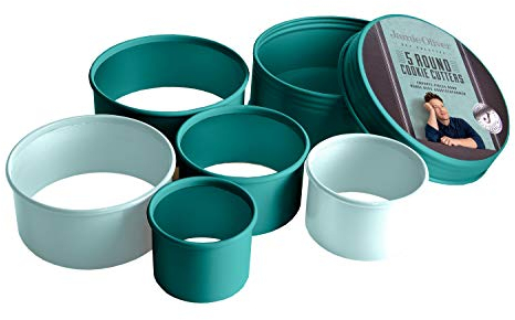 Jamie Oliver JB3830 Emporte-pièces ronds, lot de 5, Acier inoxydable, Vert