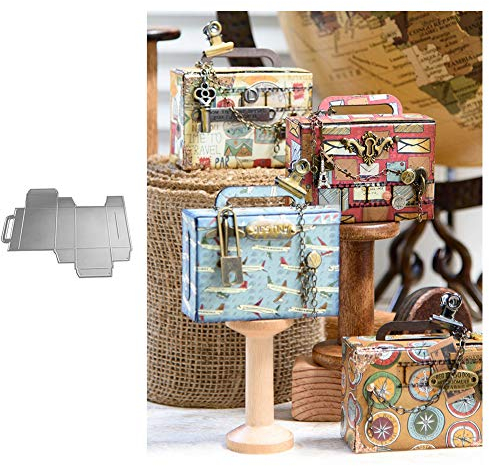 Gemini_mall® Stanzschablonen, Blumen-Stanzformen aus Metall, Prägeschablone für Scrapbooking, DIY, Alben, Papier, Karten, Kunst, Basteln, Dekoration (Reisetasche, Koffer)