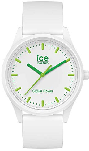 ICE-WATCH - Ice Solar Power Nature - Montre Blanche pour Femme avec Bracelet en Silicone - 018473 (Small)