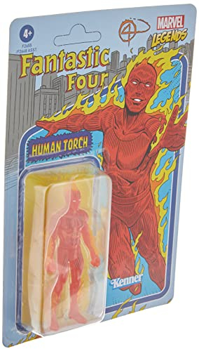 Marvel Hasbro Legends Series 3.75-inch Retro 375 Collection Human Torch Action Figure Toy