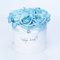 Vintage World Infinity Mykonos Handgemachte Rosenbox, 9 Rosen, Geschenkidee, lange haltbar, blau