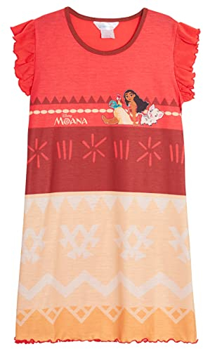 Disney Girls Moana Nightdress Kids Short Sleeve Nightie Nightshirt Nighty Dress Multicolour 9-10 Years